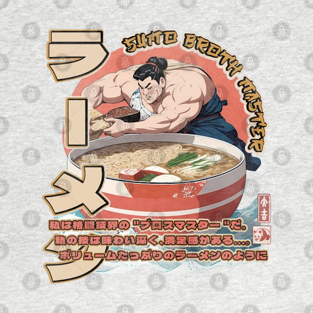 Martial Arts Ramen Noodles Fusion Sumo Wrestler by 8 Fists of Tees